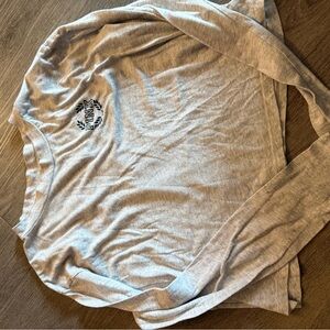 Pink Long Sleeve Gray Top